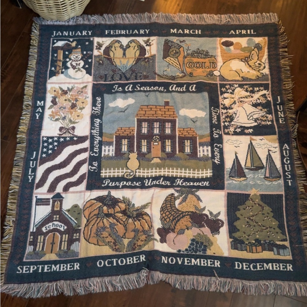 Vintage Seasonal Throw